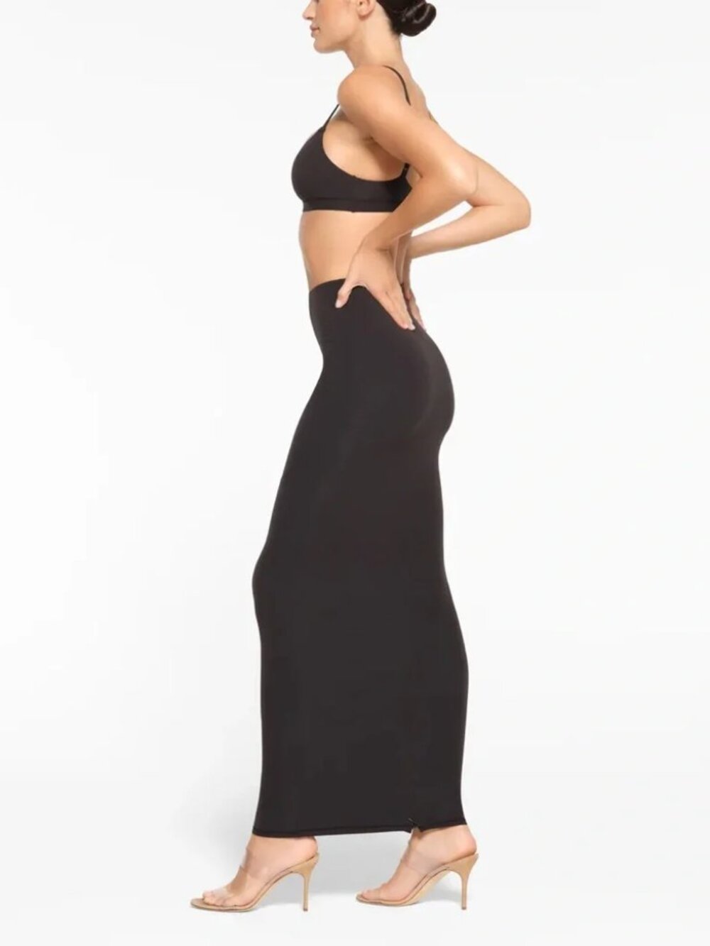 NWOT SKIMS Fit Everybody Long Skirt, Women's Size Medium, Onyx Black - Picture 2 of 8